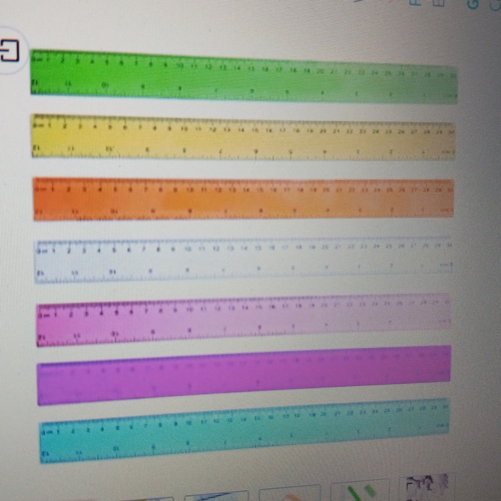 Color transparent ruler pack of 7